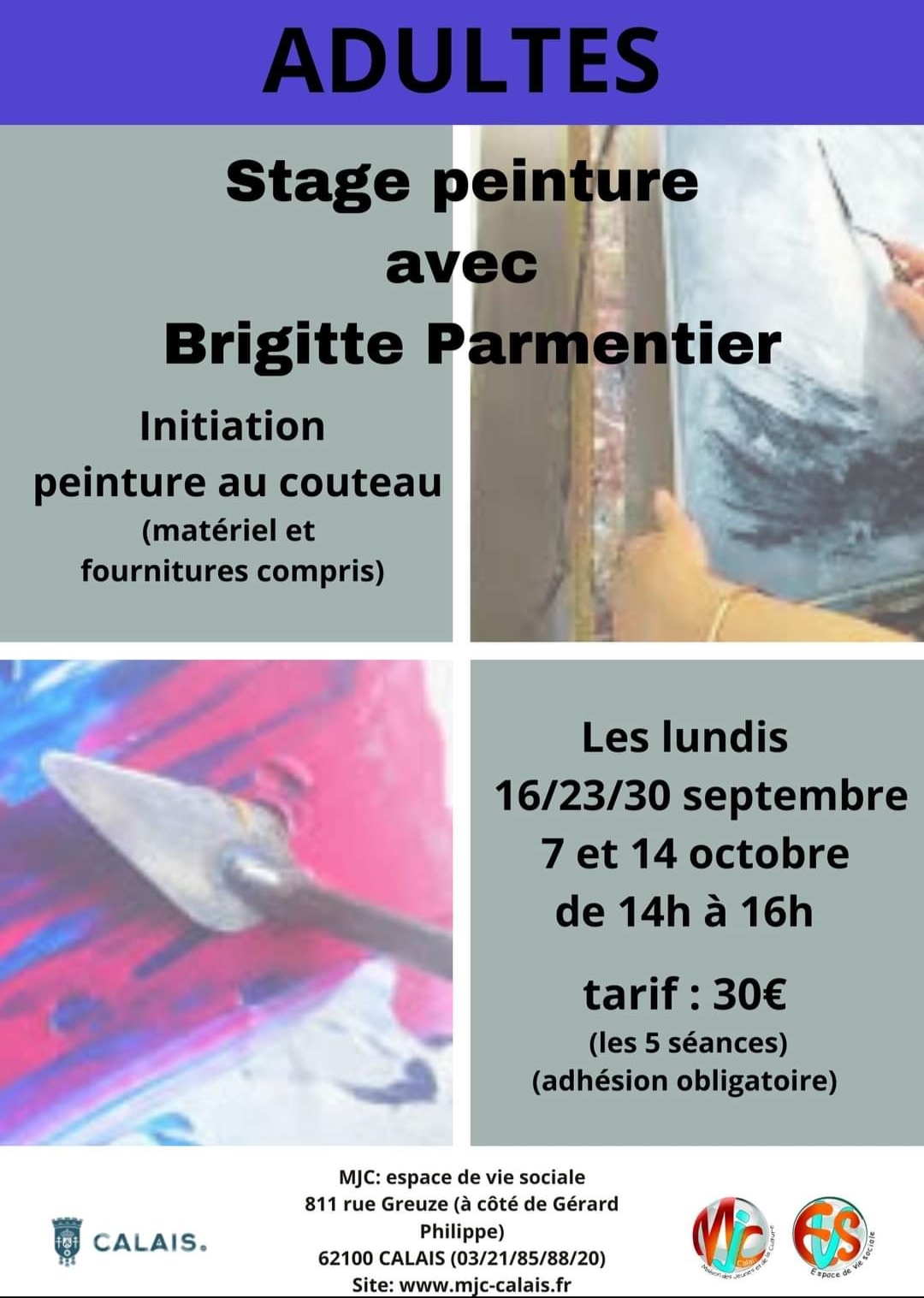 affiche ateliers mjc sept oct 2024.